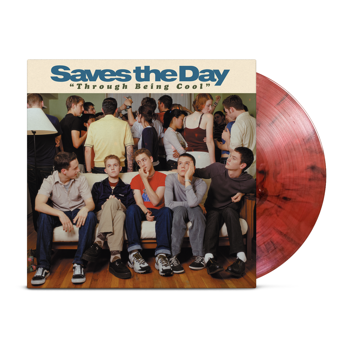 Through Being Cool LP - Flame Red + Black Marble Vinyl – Saves the Day