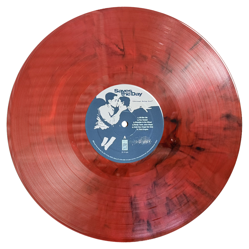 Through Being Cool LP - Flame Red + Black Marble Vinyl